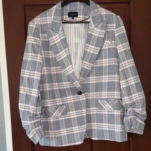 Estate Women's Checkered Blazer - Black and Pink